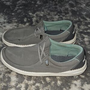Hey Dude Men's Gray Boat Shoes Size 11